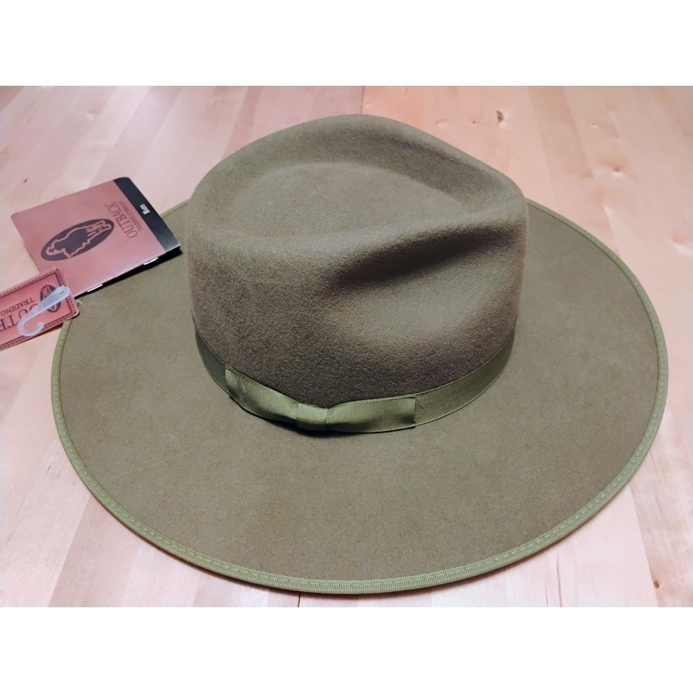 OUTBACK TRADING Cowboy Hat S/M Western Wool Green 13218 Boho Chic Festival Indie